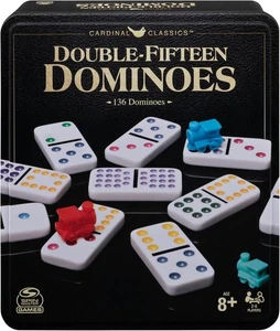 Spin Master Games, Cardinal Classics Double 15 Dominoes Set in Line 15  - Picture 1 of 6