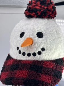 Snowman Sherpa Hat Fleece; Snow Man Christmas Party Apparel Cap - Picture 1 of 24