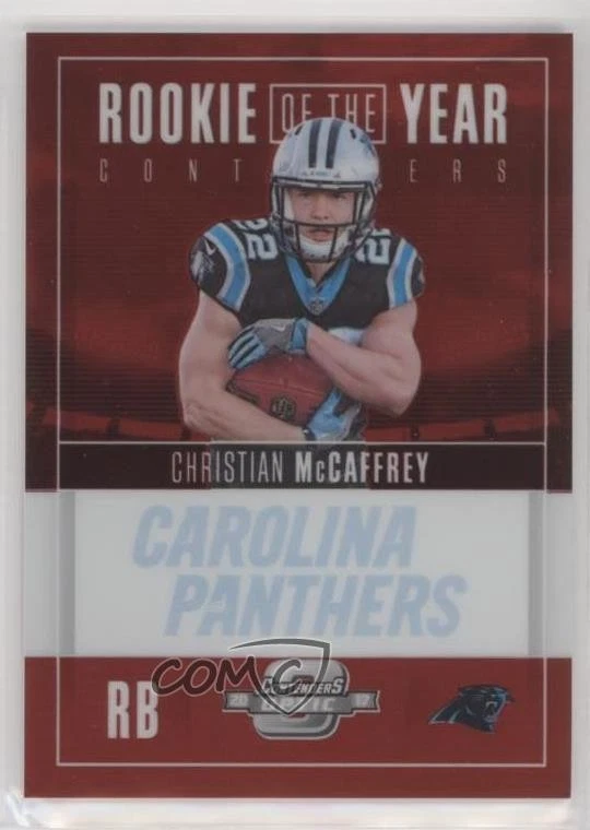 2017 Panini Contenders Optic Rookie of the Year Red /49 Christian McCaffrey RC - Image 1 of 2