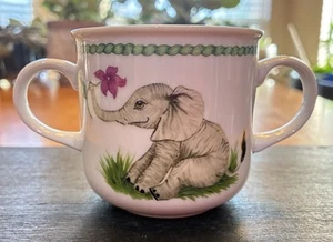 Lynn Chase Jungle Party Coffee Mug Cup Elephant Zebra Frog tea Vintage 1988 - Picture 1 of 9