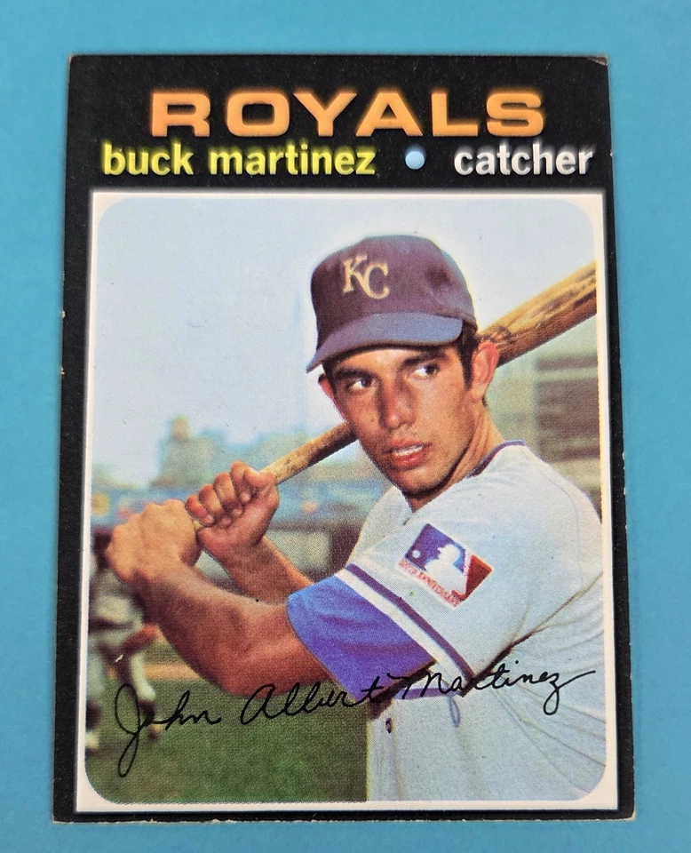1971 Topps #163 Buck Martinez Kansas City Royals BASEBALL Card 6D - Image 1 of 2