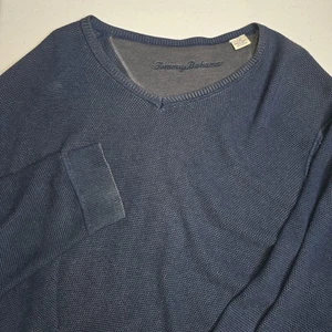 Tommy Bahama dunkelblauer Herrenpullover mit großem V-Ausschnitt -740 - Bild 1 von 7