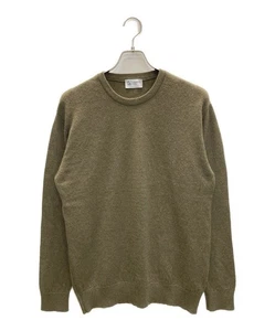 JOHNSTONS OF ELGIN Cashmere crew neck knit Size: M Olive Men - Picture 1 of 6
