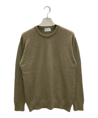 JOHNSTONS OF ELGIN Cashmere crew neck knit Size: M Olive Men - Image 1 of 4