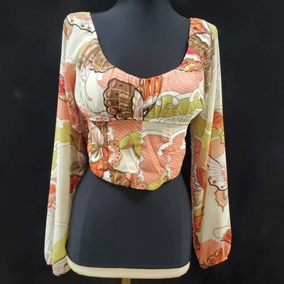 Babydoll recortado vintage Rue 21 para mujer Y2K mariposa top talla S coqueta hada Foto 1 de 4