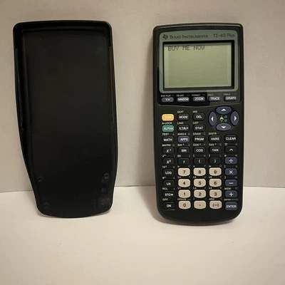 Texas Instruments TI-83 Plus Graphing Calculator with Cover Tested Works - Image 1 of 3