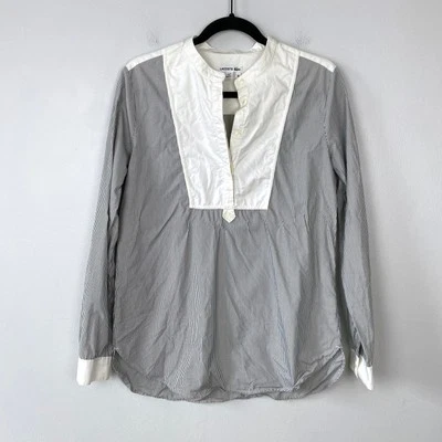 Camisa con tirantes clásica de algodón a rayas manga larga Lacoste Popover talla 40/US 8 Foto 1 de 4