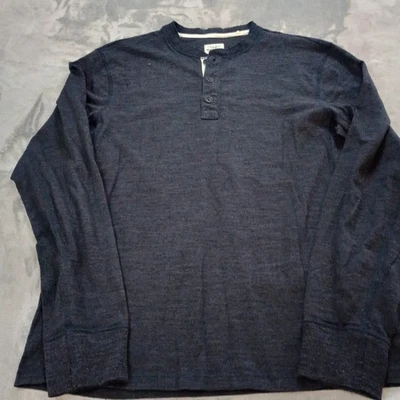RAG & BONE Henley Shirt Mens Large Black Long Sleeve Soft Cotton Slim Preppy - Image 1 of 4