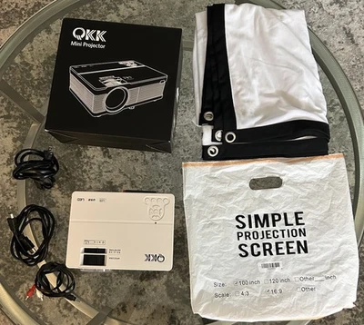 Mini Proyector QKK PJ0501 Full HD Proyector LED 1080P (Blanco) Foto 1 de 4