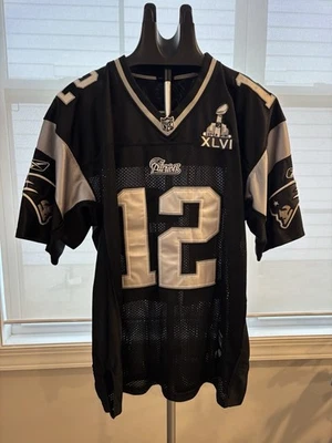 Camiseta Tom Brady negra del Super Bowl XLVI Foto 1 de 3