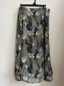 Vintage 90s Y2K Fairy Grunge Maxi Midi Skirt Plus 3X Dark Floral Whimsigoth - Bild 1 von 8