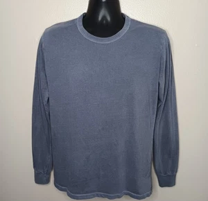 Gustin Men's Medium T-shirt Long Sleeve Blue Cotton Tee Designer USA - Picture 1 of 7