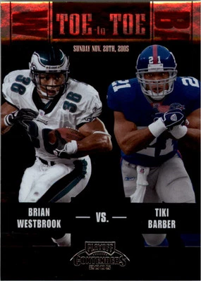 2005 Playoff Contenders Toe to Toe #31 Brian Westbrook/Tiki Barber/450 - NM-MT - Image 1 of 2
