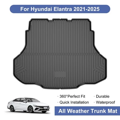 All Weather Waterproof 3D Protector TPE Trunk Mat For Hyundai Elantra 2021-2025 Foto 1 de 4