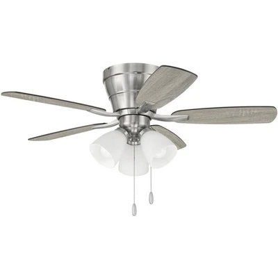 Craftmade WHL42BNK5C3 Wheeler Indoor Ceiling Fan Brushed Polished Nickel - Image 1 of 4