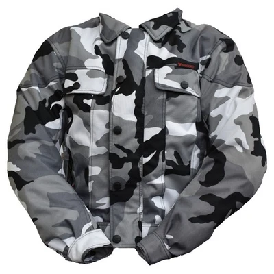 Modeka Detroit Jacke schwarz / camouflage Motorradjacke wasserdicht - Bild 1 von 2