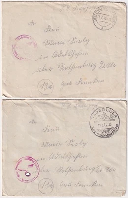 Deutsches Reich 2 Feldpostbriefe WK II Radebeul & Hellerau März 1945 - Bild 1 von 2