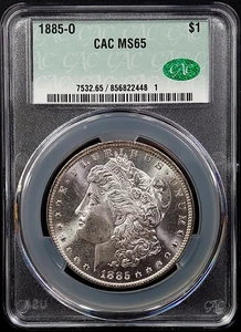 1885 O Morgan Dollar certified MS 65 by CAC! - Picture 1 of 4