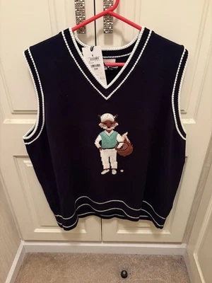 Ladies Jonty Tank Tennis Navy V-Neck  Knitted Tank Top. Joules Size XXL EU 52/54 - Image 1 of 4