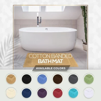 Paquete de 2 alfombras de baño lavables de 21x34" con bandas de algodón 985 GSM toallas de ducha utopía Foto 1 de 4