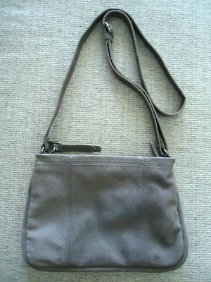 Lucky Brand Suede Crossbody Taupe - Image 1 of 4