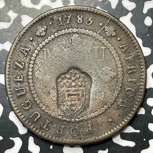 (1837) Angola 2 Macutas C/S On 1785 1 Macuta Lot#MK390 KM#51.2 - Picture 1 of 2