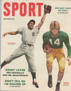 November 1953 Sport Magazine PHIL RIZZUTO JOHNNY LATTNER COVER EX condition - Picture 1 of 1