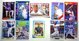 Joe Carter Baseball Karten Lot 10 Karten - Indianer & Blue Jays Vintage - Lot #11B - Bild 1 von 8