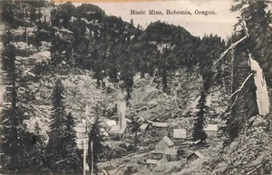 Musick Gold Mine Bohemia Oregon OR Ghost Town PM Salem 1910 Postcard - Picture 1 of 2