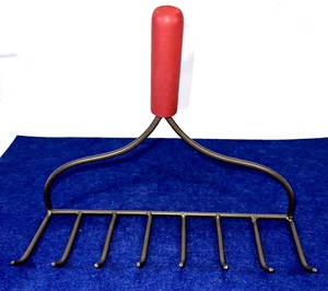 Metal Rake Head Country Wall Decor Belt Rack, Wine Glass, Key Holder - Picture 1 of 10