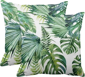 Emvency Set of 2 Throw Pillow Covers Tropical Watercolor Artistic Modern Green P - Picture 1 of 12