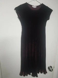 My Michelle Girls Red Velvet Dress Size 7 - Picture 1 of 8