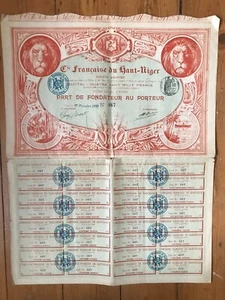 DECO & RARE = part: Compagnie Française du HAUT-NIGER 1899 (A2) - Imagen 1 de 1