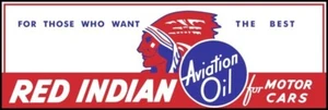 Red Indian Aviation Oil for Motor Cars NEW METAL SIGN: 6 x 18" & Ships Free - Picture 1 of 1