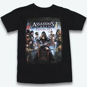 Assassin's Creed T-Shirt Mens XS Black Syndicate Video Game Cast Graphic 2015 - Picture 1 of 5