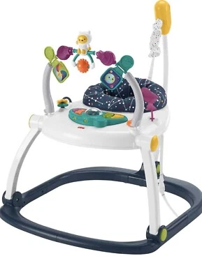 Fisher Price Baby Bouncer SpaceSaver Jumperoo centro de atividades musicais brinquedos espaço - Imagem 1 de 4