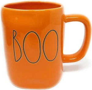 RAE DUNN Orange BOO Coffee Tea Hot Cocoa Mug Cup NEW VHTF - Picture 1 of 1