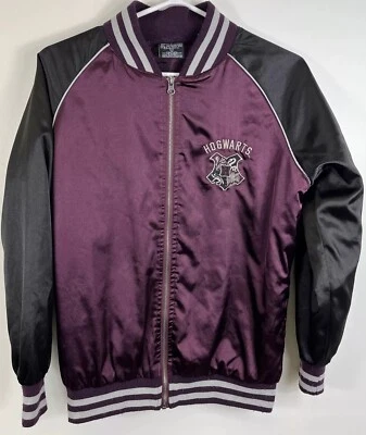Harry Potter Burgundy Purple Satin Jacket Adult Medium Varsity Hogwarts Coat - Image 1 of 4