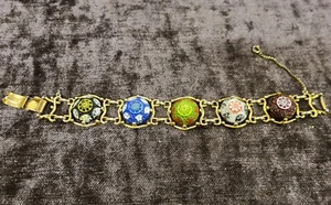 'Celebrity' Costume Jewellery Bracelet, some wear, approx 18cm long - Picture 1 of 9