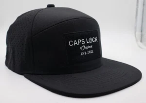 CAPS LOCK ORIGINAL Noir Black - Drip-X Tactical Flat Bill | Water-Repellent Hat - Picture 1 of 5