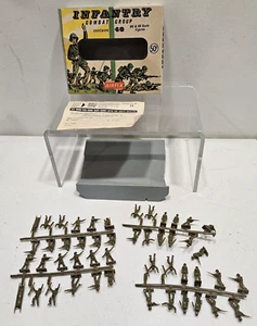 1960s Airfix HO Infantry Combat Group Complete w/ Box 48 00 Scale Figures - Picture 1 of 9