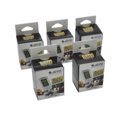 5pcs JOYO JT-01 Clip-on Tuner 360 Degrees Free Rotation Multi-Function White - Image 1 of 4