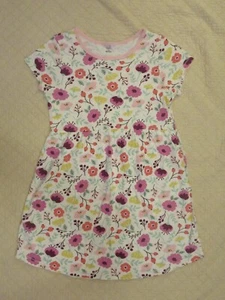 Touched By Nature Girls Dress Short Sleeve Purple Floral Organic Cotton Size 14Y - Picture 1 of 6