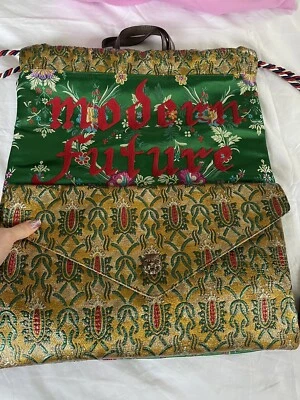 Gucci drawstring rucksack. Rare brocade runway bag - Image 1 of 4