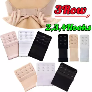 3ROW 2,3,4Hook Bra Extender Bra Strap Strapless Underwear Maternity Bra Extender - Picture 1 of 13