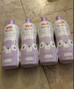 New 4 X 10 fl oz Fisher-Price Hello Bathtime Baby Lotion Paraben Free Dye Free - Picture 1 of 1
