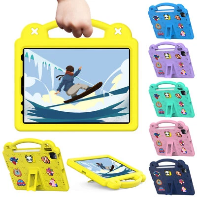 For iPad 10 9 8 7 6 5th Gen Cartoon Kids Handle Stand Type Tablet Case Cover - Image 1 of 4