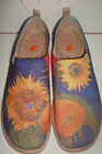 UIN Gr.12.5 Slipper Schuhe Sonnenblume Kunst Reiseschuhe NEU Toledo