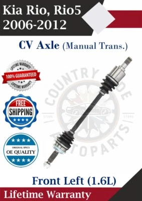 Nuevo eje CV delantero izquierdo OE para Kia Rio/Rio5 2006-2012 1,6 L manual Warra de por vida. Foto 1 de 4