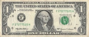 trinary double fancy serial number H run F district F27277525H 2s 5s 7s $1 bill - Picture 1 of 2